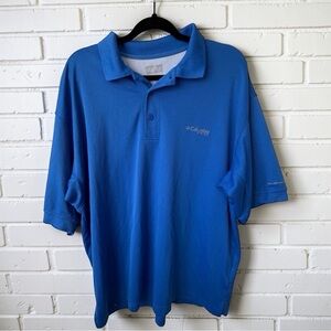 Columbia PFG Blue Omni-Shade Polo Shirt XL | Outdoor Performance Tee